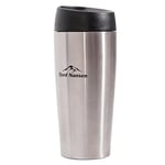 FJORD NANSEN Lando Gobelet isotherme 100 % acier inoxydable, tasse isotherme, tasse à café, tasse thermique, tasse à café, tasse à café, tasse à café, accessoires de camping et de plein air, gadget 400 ml, argent