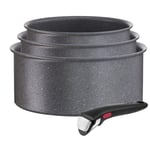 Batterie De Cuisine En Inox Revêtement Anti Adhésif Ingenio Natural Force Tefal - Le Lot