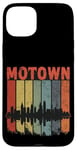 Coque pour iPhone 15 Plus Motown Vintage Inspired Detroit City Skyline 50s 60s 70s