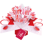 Forever & Always Just For You Pop Up Card Valentine's, Birthday, Any Occasion