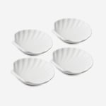 Porcelain Shell Dishes Set of 4