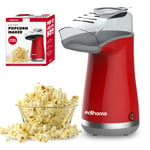 Edihome, Machine a Pop Corn, Popcorn, 1200 W, Comprend une cuillère de dosage, Popcorn prêt en 2 minutes (Rouge)