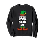 I'm The Rock Star Elf Family Pajama Christmas Funny Rockstar Sweatshirt