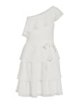 Viabbel Flounce Short Dress/Wc/Dc Kort Klänning White Vila