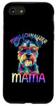 Coque pour iPhone SE (2020) / 7 / 8 Mini Schnauzer Mom Mama Color Pop Art Mini Schnauzer pour femme