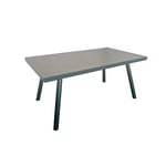 CEZARE Table Gaspard - 6 places 160 x 96 74 cm aluminium gris foncé