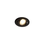 QAZQA mio - LED Dimmable Spot encastrable variateur inclus - 5 pièces - L 0 mm - Noir - Moderne - éclairage intérieur - Salon I Chambre I Cuisine I