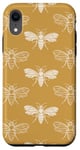 Coque pour iPhone XR Beige beige neutre motif abeilles