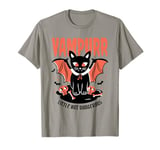 Vampurr Little But Dangerous Cat Cute Vampire Design T-Shirt