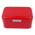 Les-Theresa Red Bread Bins For The Kitchen Red Bread Bin 12x7.9x6.3in, Large Bread Box Solid Color Retro Metal Bread Bin Box Storage Container For Kitchen Countertop (Red)