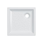 Receveur de douche 80x80 cm en grès fin porcelainé blanc brillant Geberit Bastia