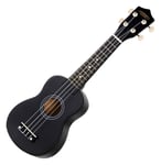 Ukulele Soprano de Guitare Uke Bois 4 Cordes de Nylon Ukulélé Hawaienne Noir