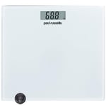 Paul Russells Digital Bathroom Scales, Bath Scales, Body Weight, Weighing Scale for Fitness with High Precision Sensors, Accurate Weight Machine for Humans (st/lb/kg) 30X30cm150KG Wide Platform White