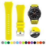 20 mm 22 mm band för Samsung Galaxy Watch 4/6/Classic/5/ pro/3/active 2/Gear s3/S2 silikonarmband Huawei GT/4/2/GT2/3 Pro -rem yellow 2 20mm