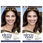 Clairol Nice' n Easy Crème Natural Looking Oil Infused Permanent Hair Dye Duo (Various Shades) - 5 Medium Brown