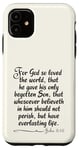 iPhone 11 John 3:16 For God So Loved The World Entire Verse KJV Bible Case