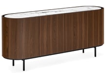 Lake Sideboard (Calacatta Black Marble, Walnut)