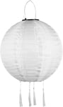 Lampions Solaires D'Exterieur-Lampion Solaire Led-Ip55-Rond-En Forme De Boule-En Papier-Pour Mariage,Eglise,Jardin,Decoration De Fete (Blanc)