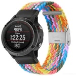 Flettet elastisk armbånd Garmin Fenix 5X - lightrainbow