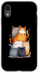 Coque pour iPhone XR Tour de chat mignonne à empiler pour un amoureux des chats