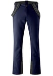 Maier Sports Anton Pantalon de Ski Slim pour Homme - Imperméable - Extensible et Taille réglable - sans PFC - Rembourrage mTHERM et Protection Contre Les intempéries - Bleu - Taille 48 (W33/L32)