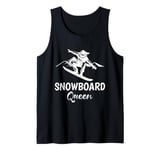 Snowboarding Kids SNOWBOARD QUEEN Cool Girl Tank Top