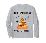 Funny Pizza on Earth Christmas Tree Merry Crust-mas Pizzamas Long Sleeve T-Shirt