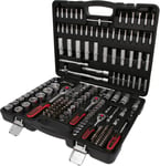 917.0779 - Caisse à Outils Complète en Coffret Douille et Accessoires en 1/4"", 3/8"" et 1/2"" - Outillage Mécanique de Notre Gamme Ultimate avec Clé à Cliquet - 179 Pièces