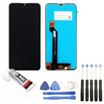 VITRE TACTILE + ECRAN LCD POUR WIKO VIEW 3 6.26"  BLEU NIGHT BLUE +OUTILS+COLLE