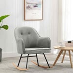 Chaise � bascule Gris Velours