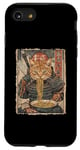 iPhone SE (2020) / 7 / 8 Samurai Cat Loves Ramen Funny Anime Japanese Artwork Samurai Case