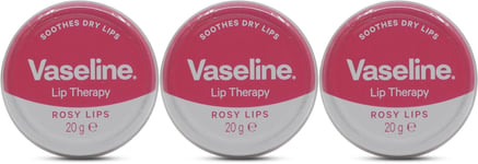 Vaseline Lip Therapy Rosy Lips 20g X 3