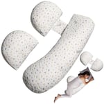 Bolloco Coussin de Grossesse, Coussin de maternité pour Dormir, Coussin de Grossesse pour Hanches, Dos, Jambes, Coussin de maternité avec Housse d'oreiller Amovible et réglable