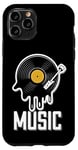 Coque pour iPhone 11 Pro Musique Disque Vinyle Tenue Rétro Pour Musiciens Et Concerts