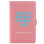 Cover PU Leather Photo Album Heart Weave 96 Pockets Book Compatible with Fujifilm Instax Mini 11 9 8 90 8+ 26 7s Instant Camera Film, Kodak Mini 3 Inch Film (Dark pink)