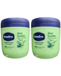 2x Vaseline Intensive Care Body Cream Aloe Soothe With Pure Aloe Extract 400ml