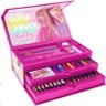 Coloring Case - BARBIE - set 52pcs in paper toolbox with handle