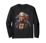 Indian An Old Woman with Native Blood Native American Long Sleeve T-Shirt