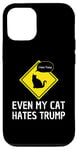 Coque pour iPhone 12/12 Pro Even My Cat Hates Trump Chemise anti-républicains Pro Biden