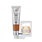 IT Cosmetics Your Skin But Better CC+ Cream 32ml with SPF 50 Protection & Confidence in a Cream, Full-Coverage Foundation and Concealer and 3ml of Hydrating and Anti-Ageing Moisturiser