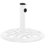 Vidaxl - Socle de parasol Blanc 40x40x32 cm Fonte Blanc