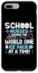 Coque pour iPhone 7 Plus/8 Plus Funny School Nurses Saving The World One Ice Pack à la fois