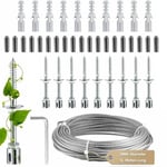 Choyclit - Support Pour Plante Grimpante, Kit Complet En Inox Avec Support Mural Et Corde Diamètre 3Mm (Longueur 16M)