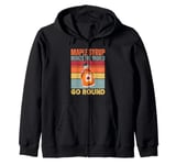 Maple Syrup Makes the World Go Round Retro Syrup Lover Zip Hoodie