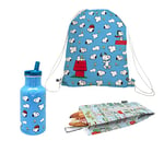 NERTHUS FIH 1059 Set Sac à dos + Sac sandwich + Bouteille en aluminium Snoopy