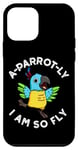 Coque pour iPhone 12 mini Jeu de mots amusant pour perroquet I Am So Fly