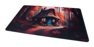 playmats.eu- Lorcana JCC Maisonnette 61 x 35,5 cm-Tapis en Caoutchouc pour Jeux de Cartes, K073, Maison, 64 cm x 35,5 cm / 24" x 14"