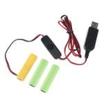 4,5v Lr6 Aa Dummy batteri Aa batterieliminator USB kabel med strömbrytare