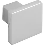 ALLES IM GRIFF Bouton de porte de placard 30 x 30 mm - Bouton de meuble profondeur 24,5 mm - Zinc moulé sous pression chromé poli