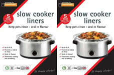 2x Toastabags Pk Of 5 Slow Cooker Liners 30 x 55cm Croc Pot Liner Round Or Oval